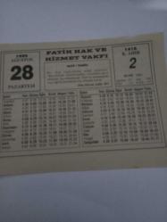 28 Ağustos 1995-Orijinal Takvim Yaprağı-Doğum Günü-Söz,Nişan,Nikâh,Düğün ve Önemli Günler Hediyesi-Fatih Hak ve Hizmet Vakfı-Ayet/Hadis(Ebu Davud,Sâlat:307)-Sapık Zihniyetler-Goethe-Koyun Sayma Şampiyonası