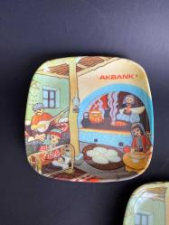 AKBANK TABAK MELAMİN İKİ ADET ANADOLU KÜLTÜR SERİSİ TABAK