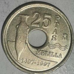 İSPANYA  1997  25  PESETA