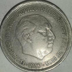 İSPANYA  1957 - 59    50  PESETA