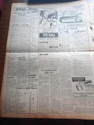 Vatan Gazetesi - Turkish Newspaper - 26 Haziran 1953 - ateşle oynanamaz yazan Ahmet Emin Yalman Başmakale - CHP'nin idaresine dair yeni teklifler - İsmet İnönü Faik Ahmet Barutçu ve İsmail Rüştü Aksal bir komite kurulmasını teklif ettiler - demirperde gerisinde açlık baş gösterdi - Kore'de kızıllar yeniden taarruza geçtiler - Londra canavarı John Christle idama mahkum edildi - Haşim Mardin takip ediliyor - İstanbul Üniversitesi rektörü Profesör Fahir Yeniçay fotoğraf - Lefter Küçükandonyadis Atina'ya karşı oynayacak - Kadınlar tekkesi yazan Refik Halit Karay Yazı Dizisi - Amerika Pakistan'a buğday bağışladı - İstanbul kapılarında fethin büyük tarihi romanı yazan Feridun Fazıl Tülbentçi Yazı Dizisi - sanat aleminde yazan Fikri Çiçekoğlu - kraliçe elizabeth'e iskoçya'da nümayiş yapıldı - kraliçe Ayten Akyol'la bir saat yazan Yılmaz Çetiner - kayıklar balık ağları Deniz kokusu ve kraliçe Ayten Akyol fotoğraf - Yaşar Doğu Amerika'ya gitmiyor - Seyfi Talay Beşiktaş'tan ayrıldı - Wimbledon