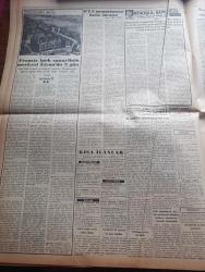 Vatan Gazetesi - Turkish Newspaper - 29 Haziran 1953 - Kasım Gülek meselesi yazan Ahmet Emin Yalman Başmakale - Millet Partisi kongresinde inkılap taraftarları harekete geçti - Millet Partisi genel başkanlığına 388 oyla Mustafa Kentli seçildi - Başbakan Adnan Menderes Dün Manisa'da mühim bir konuşma yaptı fotoğraf - Tarsus vapuru Akdeniz gezisinden döndü fotoğraf - Amerika ile Güney Kore arasında anlaşma oluyor - Atina'da dünkü atletizm karşılaşmaları - İstanbul Atina'yı 2 0 yendi başlama vuruşunu Belgin Doruk yaptı fotoğraf - Kadınlar tekkesi yazan Refik Halit Karay Yazı Dizisi - cağaloğlu'nda bir inşaatta tarihi madalya bulundu - Cumhurbaşkanı Celal Bayar'ın yaptığı gezinti - İstanbul kapılarında fethin büyük tarihi romanı yazan Feridun Fazıl Tülbentçi Yazı Dizisi - İstanbul sinema tiyatro programı - Amerika'dan vatana yazan Sara Ertuğrul Yazı Dizisi - Good Year Lastik - İstanbul Ankara İzmir Radyosu Programı - hacı namzetlerine kaptan Yakup vapuru - Lefter Küçükandonyadis