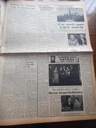 Vatan Gazetesi - Turkish Newspaper - 29 Haziran 1953 - Kasım Gülek meselesi yazan Ahmet Emin Yalman Başmakale - Millet Partisi kongresinde inkılap taraftarları harekete geçti - Millet Partisi genel başkanlığına 388 oyla Mustafa Kentli seçildi - Başbakan Adnan Menderes Dün Manisa'da mühim bir konuşma yaptı fotoğraf - Tarsus vapuru Akdeniz gezisinden döndü fotoğraf - Amerika ile Güney Kore arasında anlaşma oluyor - Atina'da dünkü atletizm karşılaşmaları - İstanbul Atina'yı 2 0 yendi başlama vuruşunu Belgin Doruk yaptı fotoğraf - Kadınlar tekkesi yazan Refik Halit Karay Yazı Dizisi - cağaloğlu'nda bir inşaatta tarihi madalya bulundu - Cumhurbaşkanı Celal Bayar'ın yaptığı gezinti - İstanbul kapılarında fethin büyük tarihi romanı yazan Feridun Fazıl Tülbentçi Yazı Dizisi - İstanbul sinema tiyatro programı - Amerika'dan vatana yazan Sara Ertuğrul Yazı Dizisi - Good Year Lastik - İstanbul Ankara İzmir Radyosu Programı - hacı namzetlerine kaptan Yakup vapuru - Lefter Küçükandonyadis