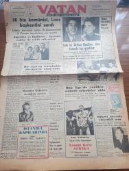 Vatan Gazetesi - Turkish Newspaper - 3 Mayıs 1953 - akla gelen çareler yazan Ahmet Emin Yalman Başmakale - 30 bin komünist Laos başkentini sardı - Hasan Akcanlı isimli vatandaş bir iddiaya göre karakolda dövülerek öldürüldü fotoğraf - Irak Kralı Faysal ve Ürdün Kralı Hüseyin Dün törenle taç giydiler fotoğraf - Kore'deki yaralı esirlerimiz Türkiye yolunda - Tokyo Askeri Hastanesi'nde müttefiklere teslim edilen Türk esirleri İbrahim Yavaş Ömer Ulu Davut Acar Ve Halit Küçük fotoğraf - Sirkeci hattında elektrikli tren - Korgeneral Muzaffer Göksenin emekliye ayrıldı fotoğraf - Naboland süvarisi Oscar Lorentzon için İsveç'te de tahkikat açılacak - Amerikan Büyükelçisi Mc Ghee istifasına dair demeç verdi - Kadınlar tekkesi yazan Refik Halit Karay Yazı Dizisi - kaplıca ve maden sularımız yazan doktor Kemal Saraçoğlu - Profesör Doktor Talat Çamlı jübilesi yapıldı - Mısır İngiltere'nin Süveyş tahliyesinde ısrar ediyor - Amerika kongre kütüphanesinde Türkçe eserler - Orta Oyunu - Istanbul radyosu