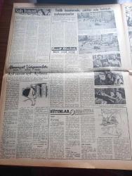 Vatan Gazetesi - Turkish Newspaper - 5 Mart 1955 - Bir ıslahat hamlesi yazan Ahmet Emin Yalman Başmakale - Adnan Menderes ve Refik Koraltan büyük bir ölüm tehlikesi atlattılar - Adnan Menderes'in bindiği otomobil demir yolu üzerinde raylar üzerinde kaldı - traktör fabrikası dün işletmeye açıldı - Kasım Gülek Türkiye'nin yabancı sermaye ihtiyacını belirtti - CHP meclisinde Nihat Erim aleyhinde konuşuldu - Hıfzı Oğuz Bekata Nihat Erim'i münazaraya çağırdı - Londra büyükelçimiz Hikmet Bayur'un cenazesi bugün naklediliyor - Gazze hadisesi güvenlik konseyinde görüşülüyor - Profesör Afet İnan'ın Konferansı fotoğraf - Edebiyatçılar birliği hakkında izahat verildi - Bir fetişist yakalandı - hanımın çiftliği yazan Orhan Kemal Yazı Dizisi - Mümtaz Faik Fenik Zafer gazetesinden ayrılıyor - geçmişte bugün Stalin'in ölümü yazan Feridun Fazıl Tülbentçi - Şah İsmail yazan Feridun Fazıl Tülbentçi Yazı Dizisi - Sanat Aleminde Yazan Zahir Güvemli - her gün bir yıldız Kirk Douglas fotoğraf - Sinerama