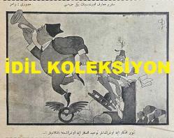Osmanlıca Akbaba Mizah Dergisi-Gazetesi, Orijinal Dönem Basım, (Ottoman Magazine-Newspaper) - 2 Ekim 1924 - Sayı: 191 - Rumi: 2 Teşrin-i Evvel 1340 - Karikatürist Ramiz Gökçe'nin Çalışması: Seferber Maarif Ordusunun Yeni Cephesi 