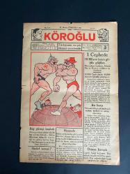 KÖROĞLU gazetesi 1941 YILI ALMAN RUS SAVAŞI KARİKATÜR NAZİ ALMANYASI DÖNEMİ