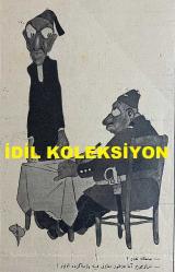 Osmanlıca Akbaba Mizah Dergisi-Gazetesi, Orijinal Dönem Basım, (Ottoman Magazine-Newspaper) - 27 Kasım 1924 - Sayı: 207 - Rumi: 27 Teşrin-i Sani 1340 - Karikatürist Ramiz Gökçe'nin Ali Fethi Okyar Temalı Çalışması: Başvekil ve Müdafaa-i Milliye Vekili Fethi Bey Mecliste Hükümet Beyannamesini Okurken! - Laklakiyat: Haftanın Panoraması - Refik Halit (Karay)'in Bir Nüktesi Daha: Edebiyat-ı Cedide Erkanından Ali Ekrem (Bolayır) Bey Hakkında Refik Halit Merhumun Zarif Bir Sözünü Hikaye Ettiler - Küçük Hikaye: Prensin Gözdesi - Üstad-ı Azam'ın Bir Nüktesi: Florinalı Nazım Bey, Üstad-ı Azam Abdülhak Hamit (Tarhan)'e Bundan Birkaç Ay Evvel, Yeni Bir Eserini Götürüp Bir Takriz Yazmasını Rica Eder - Ratip Tahir Burak'ın Karikatürleri - Zamane Hizmetçileri - Tahir Nadi Efendi'nin Kurnazlığı - Fransızca Sourire'den Bir Karikatür 