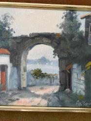 MURAT ERSİN TABLO YAĞLI BOYA TUVALE BOĞAZİÇİ