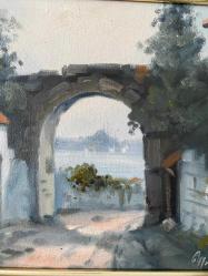 MURAT ERSİN TABLO YAĞLI BOYA TUVALE BOĞAZİÇİ