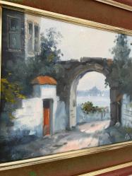 MURAT ERSİN TABLO YAĞLI BOYA TUVALE BOĞAZİÇİ