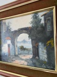 MURAT ERSİN TABLO YAĞLI BOYA TUVALE BOĞAZİÇİ