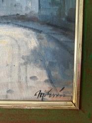 MURAT ERSİN TABLO TUVALE YAĞLI BOYA SÜLEYMANİYE BOĞAZİÇİ