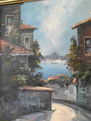 MURAT ERSİN TABLO TUVALE YAĞLI BOYA SÜLEYMANİYE BOĞAZİÇİ