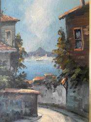 MURAT ERSİN TABLO TUVALE YAĞLI BOYA SÜLEYMANİYE BOĞAZİÇİ