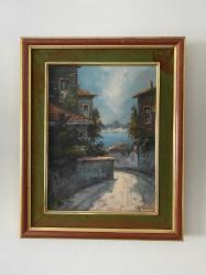 MURAT ERSİN TABLO TUVALE YAĞLI BOYA SÜLEYMANİYE BOĞAZİÇİ