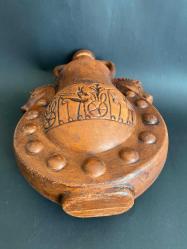 ÇANAKKALE ÇİFT AT BAŞLI SERAMİK MATARA TRUVA ATI NADİR ESER