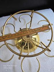 Vintage Avrupa Pirinç kaplama, ISITICI HAZNELİ DEMLİK VE DÖNER FİNCAN STANDI