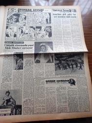 Vatan Gazetesi - Turkish Newspaper - 6 Mart 1955 - çok kıymetli bir enstitü yazan Ahmet Emin Yalman Başmakale - başvekil Adnan Menderes Arap devletlerine Mısır baskı yapıyor dedi - israilliler gazzede tekrar ateş açtılar fotoğraf - Celal Bayar Irak'ta - CHP meclis üyeleri Nihat Erim'in durumunu tenkit ettiler - grekoromen güreşlerde isveç'e dün 6 2 mağlup olduk - Hanımın çiftliği yazan Orhan Kemal Yazı Dizisi - Avrupa Birliği mevzuunda münazara - gençliğin Atatürk'e cevabı müsabakası geri bırakıldı - geçmişte bugün büyük sanatkar Mikelanj yazan Feridun Fazıl Tülbentçi - Şah İsmail yazan Feridun Fazıl Tülbentçi Yazı Dizisi - Kerbela vakası yazan Mehmet Şehitoğlu - son beste filmi oynayanlar Zeki Müren Belgin Doruk Sümer İnci ve Taksim sinemasında  - Kadın severse filmi oynayanlar Muzaffer Tema Gülistan Güzey Elhamra Bulvar ve Turan sinemalarında - Zeki Müren fotoğraf - İstanbul sinema tiyatro programı - Ankara İstanbul İzmir Teknik Üniversite radyo programı - Safiye Ayla Tepebaşında