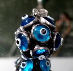 GÜMÜŞ ESKİ NAZARLIK KOLYE UCU