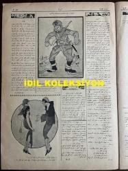Osmanlıca Akbaba Mizah Dergisi-Gazetesi, Orijinal Dönem Basım, (Ottoman Magazine-Newspaper) - 8 Mayıs 1924 - Sayı: 149 - Rumi: 8 Mayıs 1340 - Hicri: 5 Şevval 1342 - Karikatürist Cemal Nadir Güler'in Dahiliye Vekili Ahmet Ferit Tek Temalı Çalışması: Ma'hud Telgrafın Neşrinden Sonra 