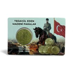 1341 (1925) Yılı 5 Kuruş Cumhuriyet Dönemi Harf İnkılabı Öncesi İlk Parası Özel Kitinde