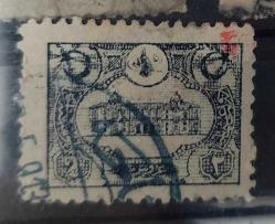 1913 Yeni Postane serisinden damgalı  2 kurus valör