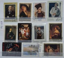 RUSYA SOVYET DAMGALI  PUL LOTU BÜYÜK EBATLI PULLAR KARTELADA NO: K1-26