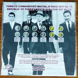 Türkiye Cumhuriyeti Nostalji Para Seti No:10 İsmet İnönü-Ecevit Görselli..