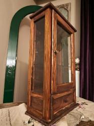 Minyatür Masif Ahşap Dolap / 58 cm