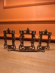 Üçlü pirinç fotopraf çerçevesi