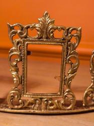 Üçlü pirinç fotopraf çerçevesi