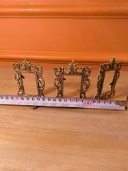 Üçlü pirinç fotopraf çerçevesi