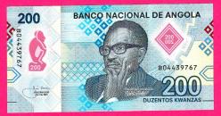 Angola 200 Kwanzas 2020 p160 POLYMER UNC ÇİL