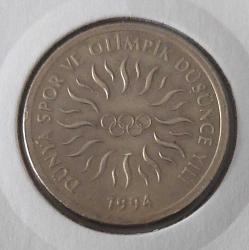 1994 10 BİN LİRA DÜNYA SPOR VE OLİMPİK DÜŞÜNCE YILI DARPHANE PARASI 4ÖÖÖ1E NADİR