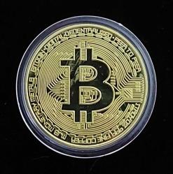 Bitcoin, Fiziksel Hatıra (Madalyon) Parası. MJB 2013. Cu-Altın Kaplama/Çil (40 mm)