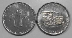 1970 YILI SABAN KILIÇTAN ÜSTÜNDÜR FAO ÇİL1977 YILI 2.5 LİRA HERKESE EKMEK VE KONUT FAO ÇİL