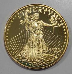 UNITED STATES OF AMERİKA ALTIN KAPLAMA HATIRTA MADALYONU