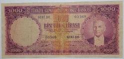 5.EMİSYON ''SERİ D5'' 1.000 TÜRK LİRASI TAMİRLİ ( Mor Binlik )