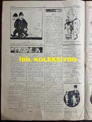 Osmanlıca Akbaba Mizah Dergisi-Gazetesi, Orijinal Dönem Basım, (Ottoman Magazine-Newspaper) - 6 Kasım 1924 - Sayı: 201 - Rumi: 6 Teşrin-i Sani 1340 - Karikatürist Ramiz Gökçe'nin İsmet İnönü Temalı Çalışması: Mecliste Muarızlar 