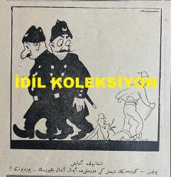 Osmanlıca Akbaba Mizah Dergisi-Gazetesi, Orijinal Dönem Basım, (Ottoman Magazine-Newspaper) - 6 Kasım 1924 - Sayı: 201 - Rumi: 6 Teşrin-i Sani 1340 - Karikatürist Ramiz Gökçe'nin İsmet İnönü Temalı Çalışması: Mecliste Muarızlar 