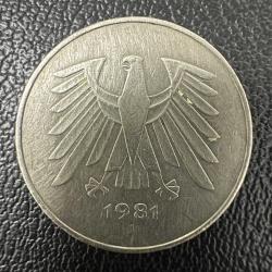 Almanya 5 Mark 1981 J