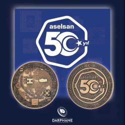 Aselsan'ın Kuruluşunun 50. Yılı Bronz Hatıra Parası