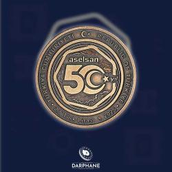 Aselsan'ın Kuruluşunun 50. Yılı Bronz Hatıra Parası