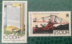 1981.İNŞAAT..DDR ALMANYA 2 Lİ SERİ PUL..DAMGASIZ  PULLAR