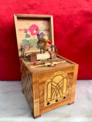Vintage Ahşap Kuşlu Sigara Sunumluğu