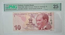 9. EMİSYON NADİR B001 SERİSİ 10 TÜRK LİRASI