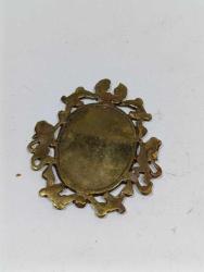 K17---PİRİNÇ DÖKÜM ESKİ VESİKALIK RESİM ÇERÇEVESİ