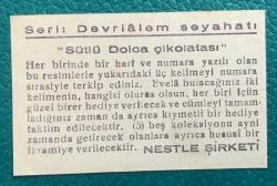 Nestle SÜTLÜ Dolca  Çikolatası - Devrialem seyahati / C 9