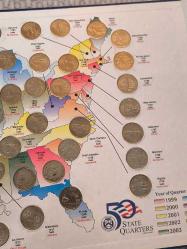 Amerika Quarter Dolar hatıra para Seti 50 Eyalet Set